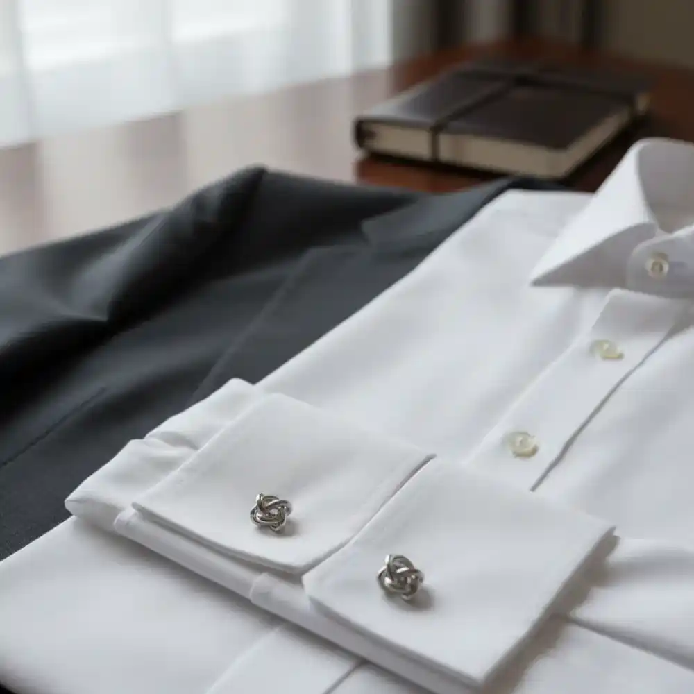 Crisp white bespoke shirt