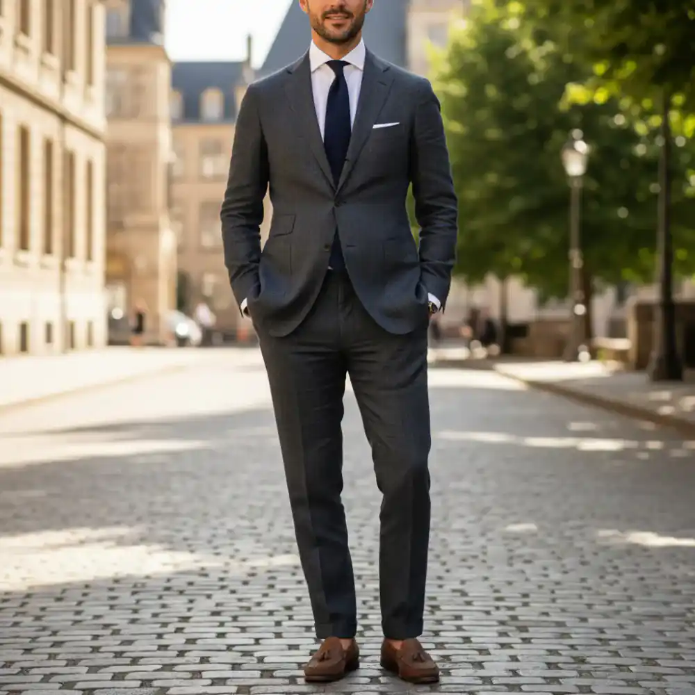 Light linen summer suit