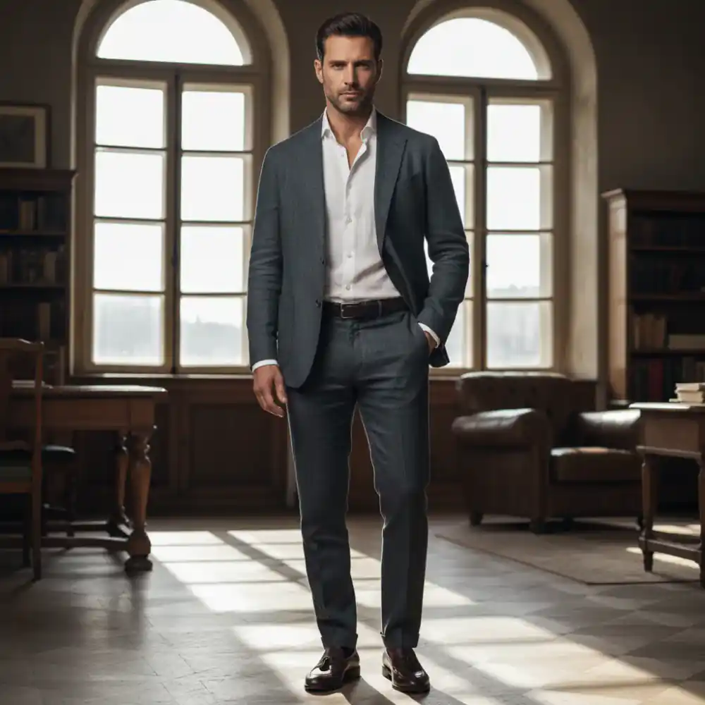 Light breathable linen suit