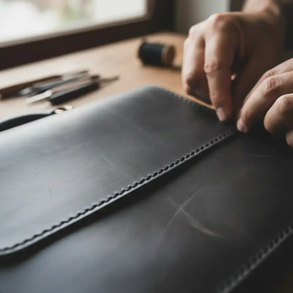 Hand stitching details